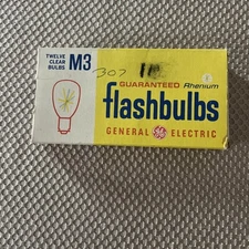 GE Vintage Flashbulbs M3, 11 In Box