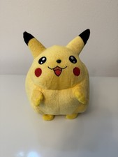 RARE Vintage Pokemon TOMY Fat Pikachu Plush - Chunky Fuzzy 8 Tall