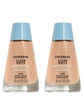 2 Pack - Covergirl Clean Matte Liquid Foundation, 548 Perfect Beige , 1 fl oz