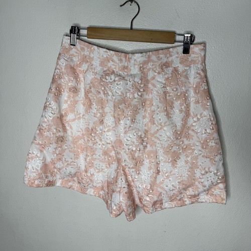 New Gigio USA The Blake Eyelet Shorts High Rise Cottagecore Womens Large  - Picture 5 of 11