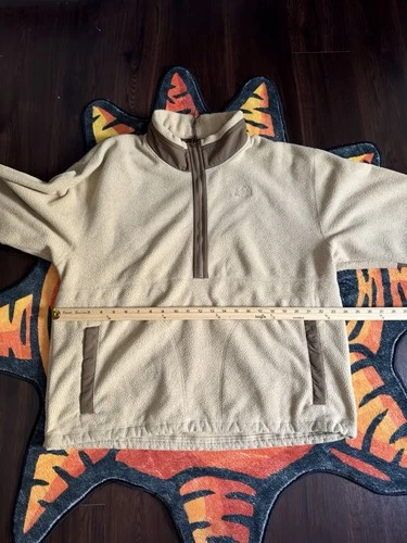 REI Co-op 2000s Fleece Half-Zip Pullover Large Mens Beige/Brown Outdoor Hiking image 7
