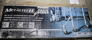 Metaltech Jobsite Series Set of 14" Outriggers with Casters for Scaffold Support