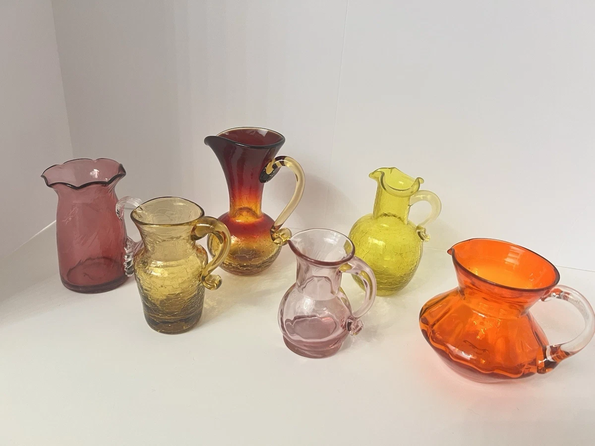 crackle glass pitcher products for sale | eBay