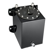 1 Gallon Fuel Cell Gas Tank Aluminum with Cap Street Drift Black