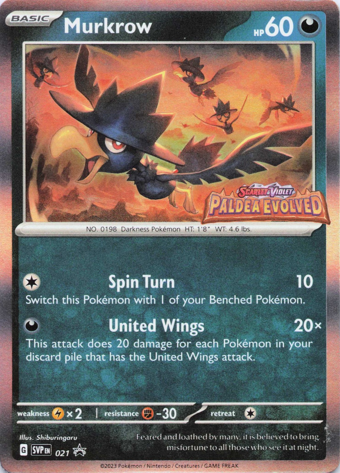 Murkrow - (Prerelease) Promo SV: Scarlet & Violet Promo Cards 021 NM