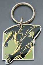 Batman Keychain Dark Knight Metal Brass Enamel 1988 Taiwan