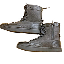 Pastry Dance Boots   Zip Up Black Leather Hip-hop Boots Sz 8 YYPAPR16 Sweet LN 