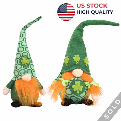 St Patricks Day Gnomes Decor Saint Patricks Day Leprechaun Plush Decorations US.