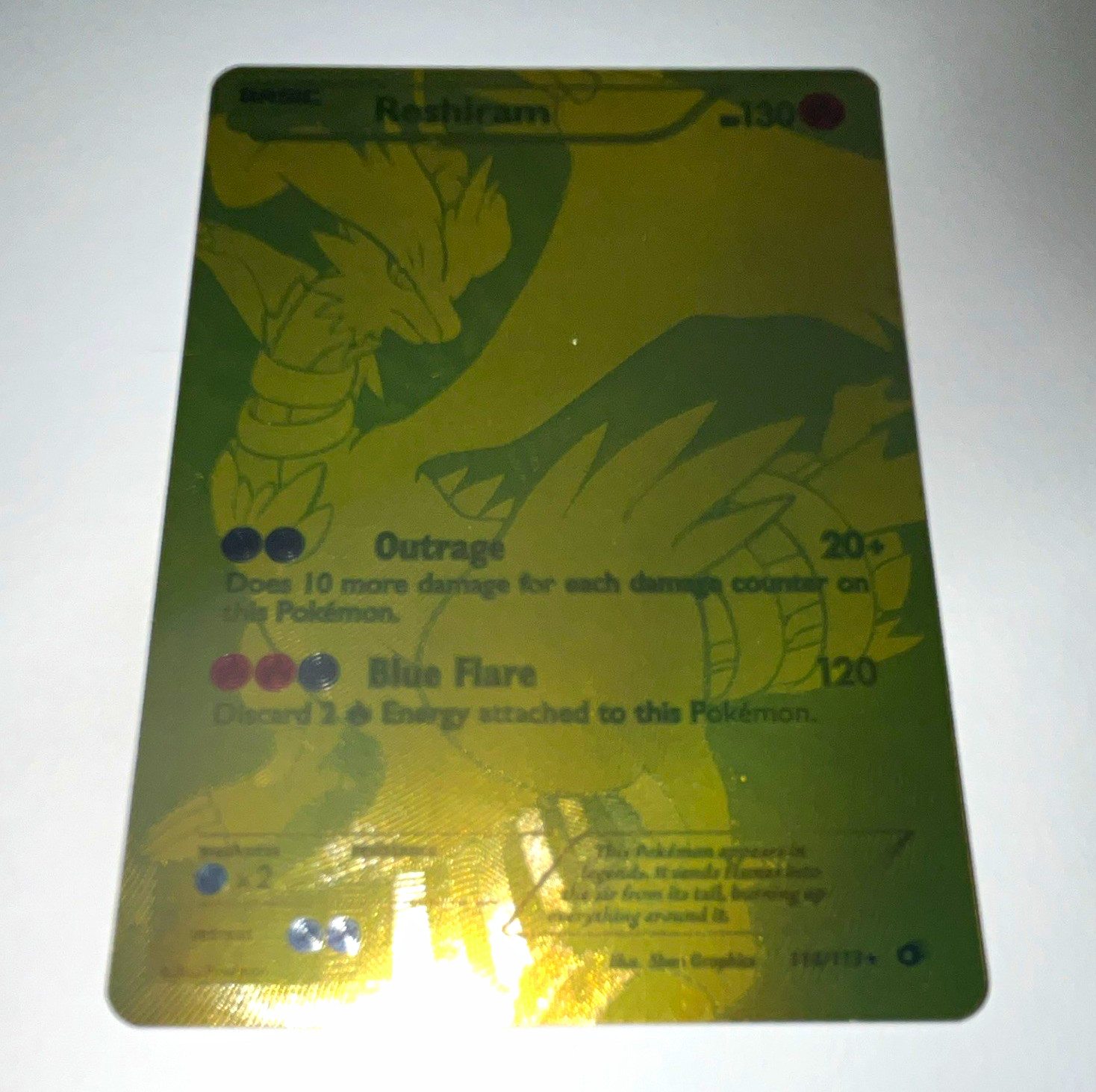 Reshiram 114/113 Legendary Treasures Radiant Collection Full Art Holo English