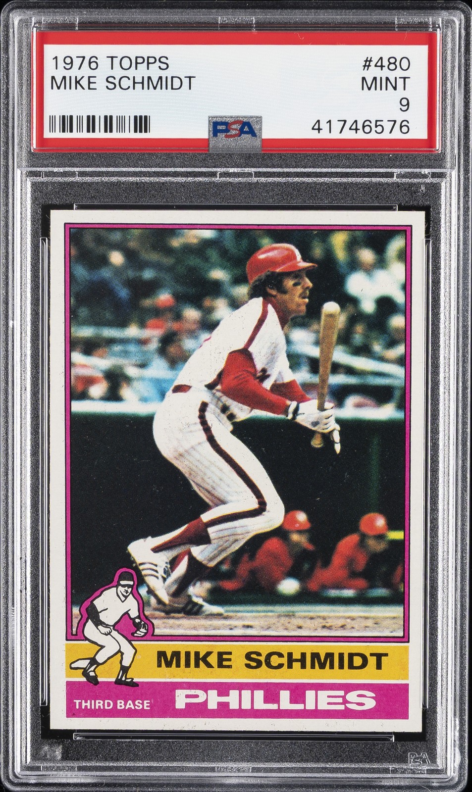 1976 TOPPS #480 MIKE SCHMIDT PSA 9