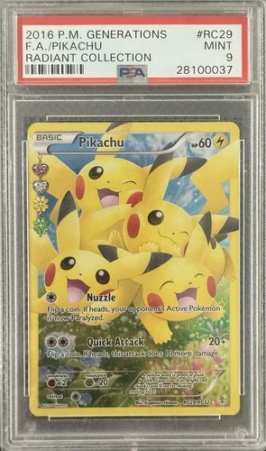 Pikachu #RC29/RC32 - 2016 Pokémon XY Generations- Radiant Collection - PSA 9