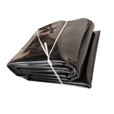 Folding Black Pond Liner 0 5mm Thick 7x10 Feet for Fish Ponds Outdoor Use