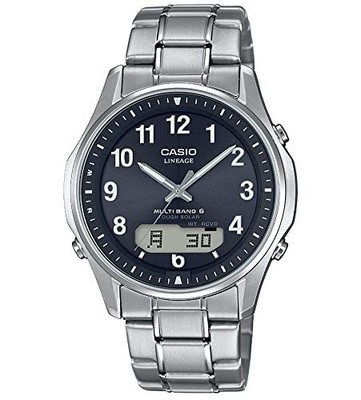 Unused CASIO LINEAGE LCW-M100TSE-1A2JF Black Silver Solar Titanium Men in Box