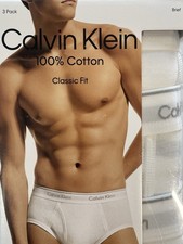 Calvin Klein 100 Cotton Classic Fit Brief 3 Pack Men  s XL White