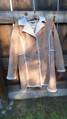 LL Bean Juniors, Women's Vintage Faux Shearling mid-length coat 