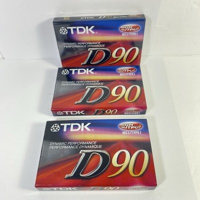 TDK D90 Type I Cassette Tape Brand New Sealed Lot Of 3