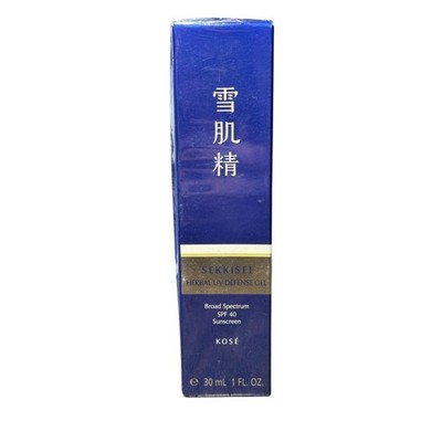 Sekkisei Herbal UV Defense Gel Broad Spectrum SPF 40 Sunscreen 1.0 Ounces