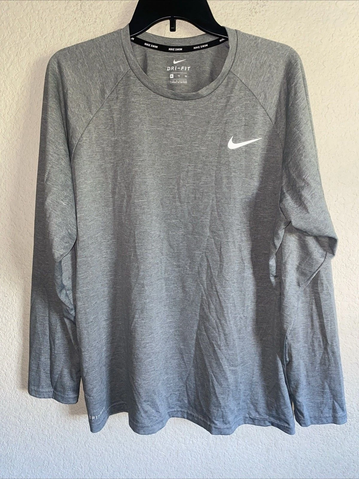 Nike Swim Dri-Fit Long Sleeve Shirt UPF 40+ Athletic Men Gym Purpose Hiking XL