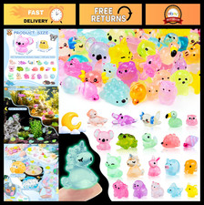 100PCS Glow in the Dark Mini Resin Animals - 20 Styles Tiny Figures for Crafts,