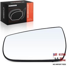Left Driver Side Heated Mirror Glass with Backing Plate - Compatible with
