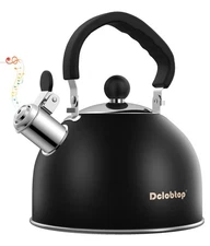 Premium Stainless Steel Tea Kettle for Stove Top - 2 Quart Classic Stovetop T...