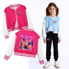 Kids Girls KPOP Devil Hunters Jacket Baseball Coat Casual Top Pants Outfits Gift