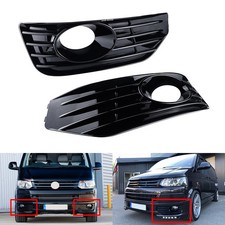 2x Nebelscheinwerfer Gitter für VW Transporter T5.1 10-15 Mit Sportline Spoiler