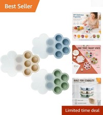 Optimal Silicone Baby Food Storage - 3 Pack with Portion Pods in Stylish Colors