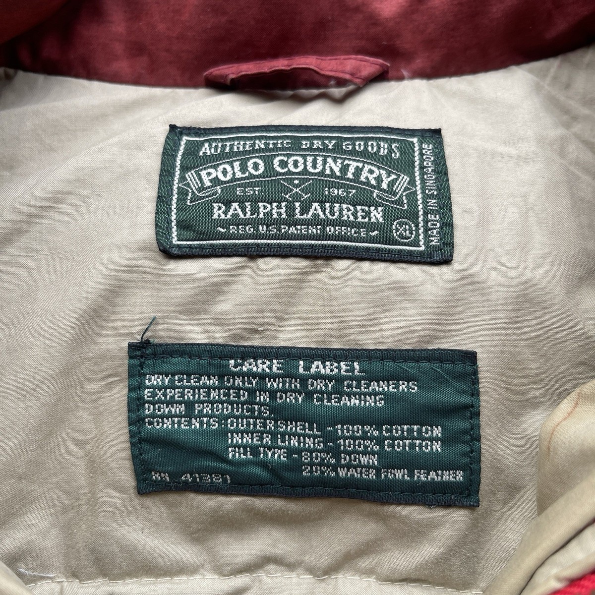 Vintage Polo Country Fireball Native Navajo Down Puffer Jacket 