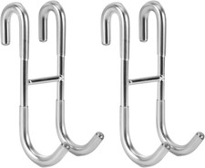 Shower Door Hooks 2-Pack , Towel Hooks for Bathroom Frameless Glass Door, Showe