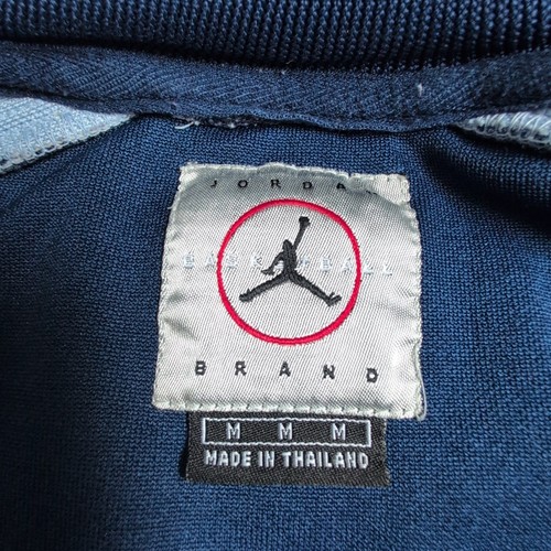 Vtg Jordan Jacket Mens Medium Blue Track Snap Nike Air Embroidered Jumpman 23 - Picture 6 of 13