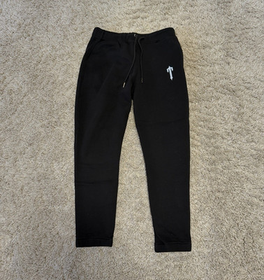 Trapstar Herren Jogginghose Schwarz L Baumwolle tapered mit Kordelzug Taschen