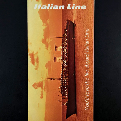 Vintage Italian Line Cruise Brochure SS Cristoforo Colombo Etc Circa 1970