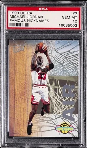 1993 FLEER ULTRA FAMOUS NICKNAMES #7 MICHAEL JORDAN PSA 10