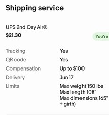 UPS 2nd Day Air Shipping Upgrade