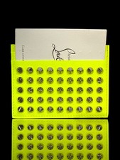    NEW RARE CHRISTIAN LOUBOUTIN KIOS Grained Leather Spikes Card Holder Yellow  