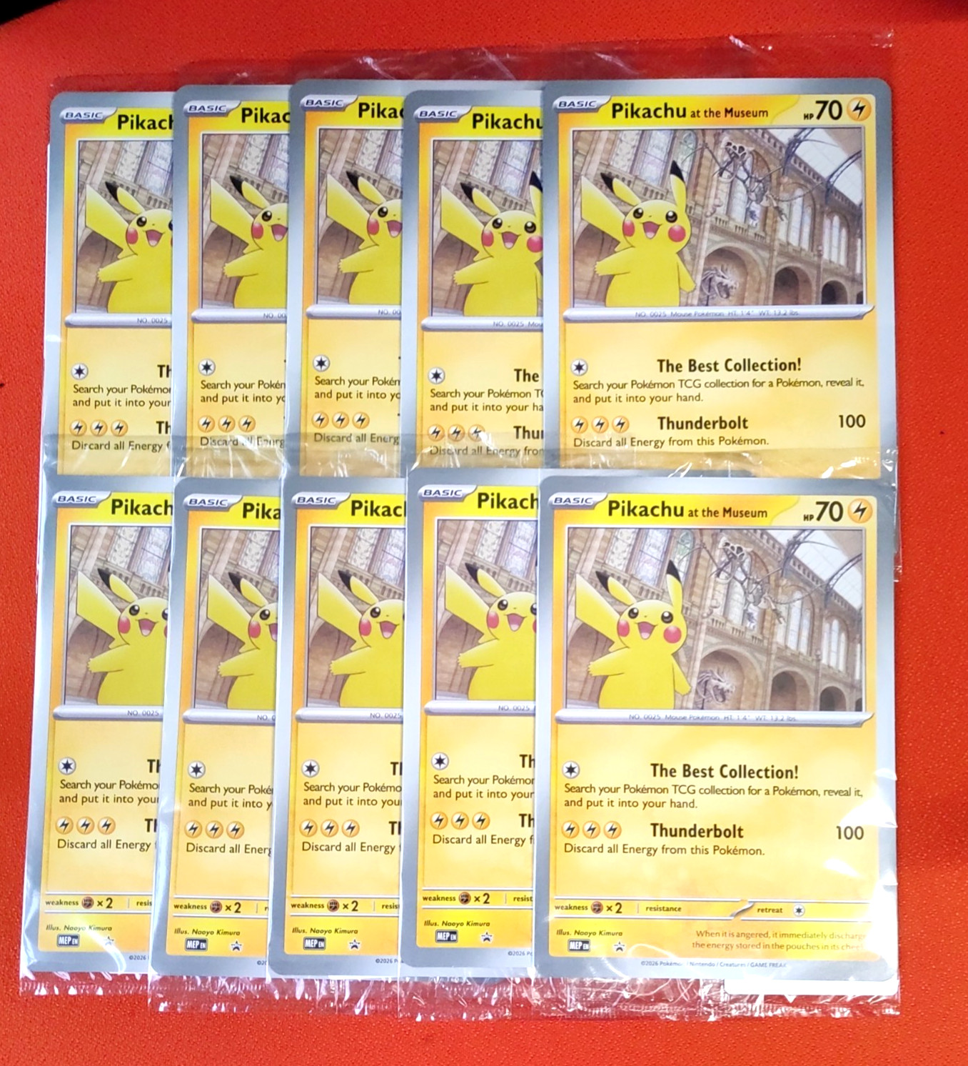 10x Pokemon Pikachu at the Natural History Museum Sealed Jumbo Promo SVP