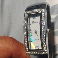 Womens Dress Rectangle Analog Quartz Wristwat...