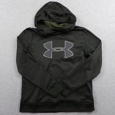Under Armour Hoodie Womens Medium Coldgear Loose Pullover Dark Green Long Sleeve