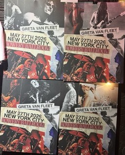 Greta Van Fleet Bowery Ballroom NYC May 27 2026 Event Limited Posters Set 4/4