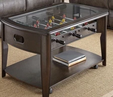 Foosball Coffee Table Top Kids Adults Wood 42 in Soccer Game Arcade Living Room