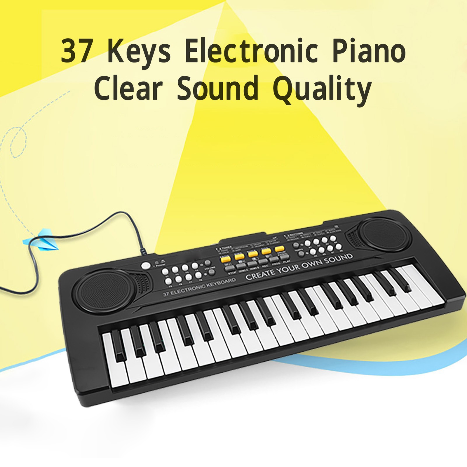 1 Tastiera Pianoforte Elettronica Portatile Multifunzione per Bambini 37 Tasti