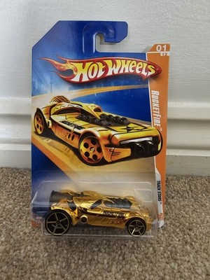 Hot Wheels Track Stars Rocket Fire Gold Lets Race Mattel Sehr Selten Neu Sealed