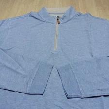 Johnnie-O Men's XXL Sully  Golf 1/4 Zip Pullover Laguna Blue LS