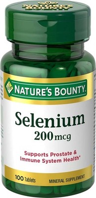 Nature's Bounty Selenium, 200 mcg Tablets, 100 ea