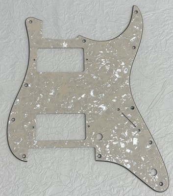 New Great-For Strat Floyd Rose Tremolo HH Humbucker Guitar Pickguard Ivory White