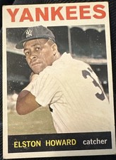 1964 Topps Baseball Card Elston Howard New York Yankees #100 VG ++ Creases Front