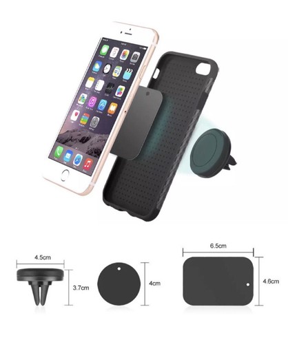 2 Pk Magnetic Car Mount Air Vent Stand GPS Cell Phone Holder For iPhone Samsung - Picture 3 of 4