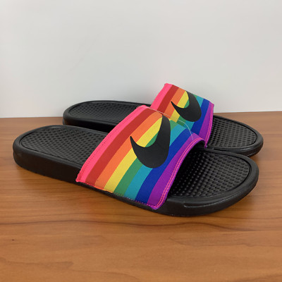 Nike Benassi JDI Be True Sandals Slides Pride Rainbow CD2717-001 Men's Size 13 | eBay