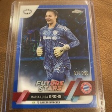 2023 Topp Chrome UEFA Womens Maria Luisa Grohs Future Stars Blue Mojo /250